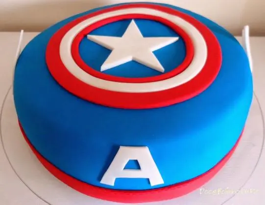 Bolo de Pasta Americana do Capitão América - Essence Candy