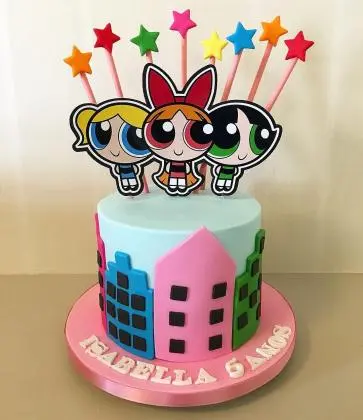 Bolo de Pasta Americana Meninas Super Poderosas - Essence Candy