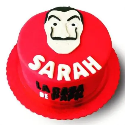 Bolo de Pasta Americana Vermelho LA CASA DE PAPEL - Essence Candy