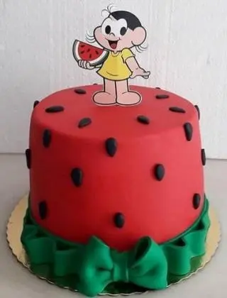 Bolo Magali e Melancia em Pasta Americana - Essence_Candy