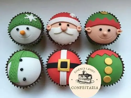 Cupcake Natalino de Pasta Americana - Essence Candy