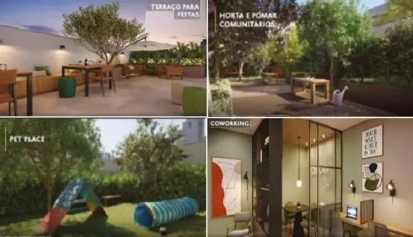 Apartamento de 30 m2, 01 dormitório, com varanda