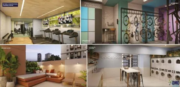 Apartamento de 27 m2, 01 dormitório, com varanda