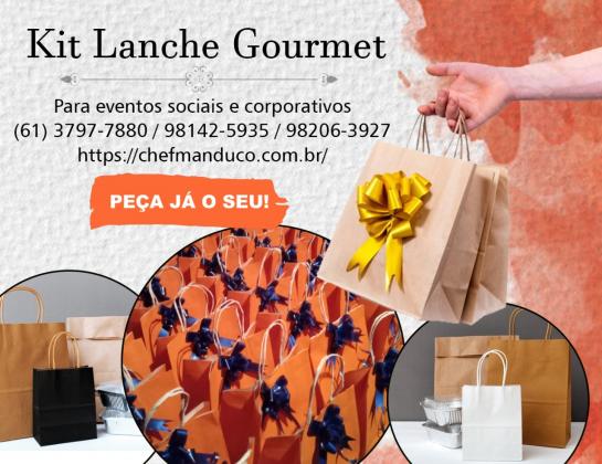Kit lanche gourmet para eventos sociais e corporativos