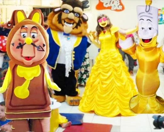 Bela e A Fera Cover Personagens Vivos Turma Festas Infantil