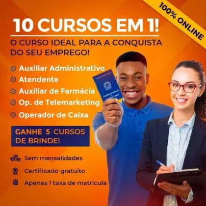 Curso Profissionalizante 10 em 1. Últimas Vagas!