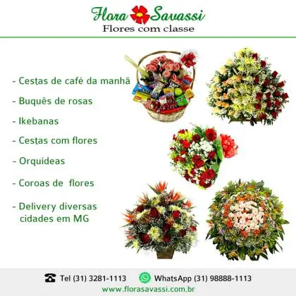 Flores e cestas de café BH e Contagem