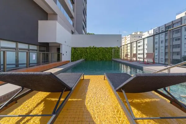 Melhor oferta na Vila Madalena studio com Preço Promocional. Com piscina e academia pronto para alugar ou morar!