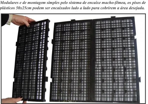 Piso estrados pallet plástico modelo leve 50x25x2, 5