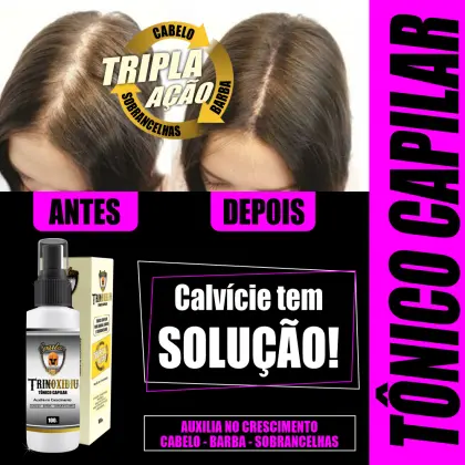 Tônico capilar, livre de calvíce cabelos mais volumosos