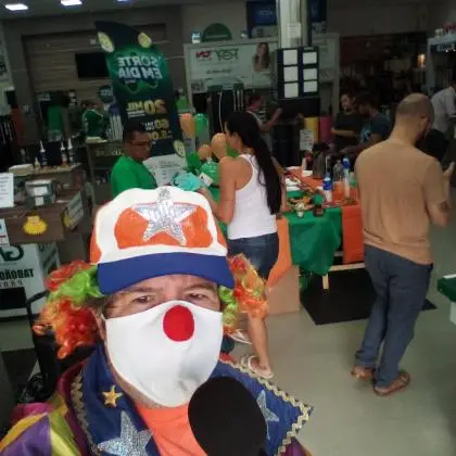 palhaço  locutor para lojas e animação de sorteio em lojas