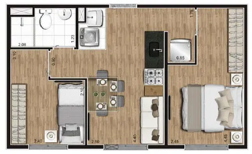 APARTAMENTO METRÔ VILA DAS BELEZAS