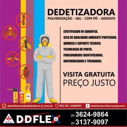Dedetizadora no Rio de Janeiro - Dedetização sem cheiro
