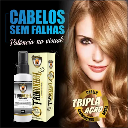 Tônico capilar, livre de calvíce cabelos mais volumosos