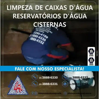 Limpeza de Caixas D´agua e Cisternas - Cabo Frio/RJ