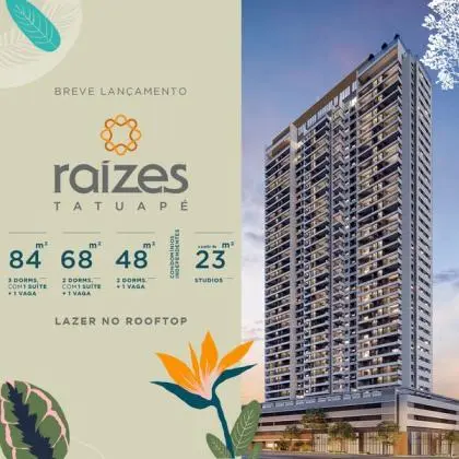 TATUAPE  - APARTAMENTOS   48 -  68  -  84 M2