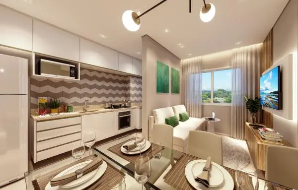 apartamento de 40m2 02 dormitórios 01 vaga coberta em Braz Cubas p´roximo a cptm