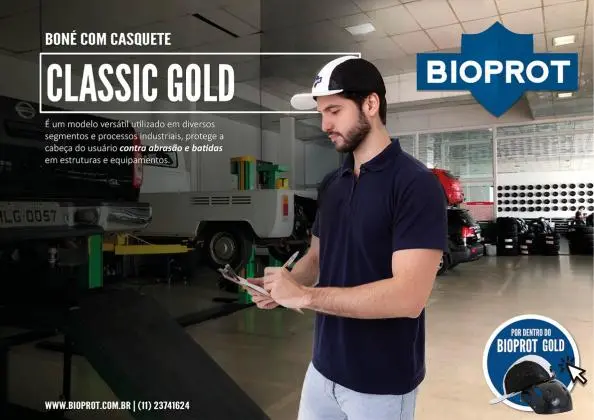 BONÉ COM CASQUETE  - CLASSIC  -  C.A.  - 38.352 - NORMA - EN812