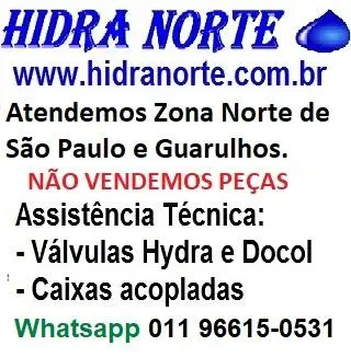 ASSISTÊNCIA TÉCNICA VÁLVULA HYDRA ZONA NORTE SÃO PAULO