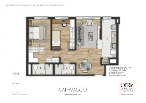 Apto 2 Dorm - 1 vaga - Excelente localização
