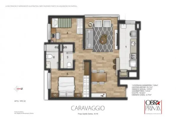 Apto 2 Dorm - 1 vaga - Excelente localização
