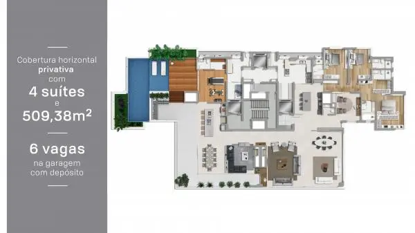 Apto Alto Padrão - 4 suites - 2, 3 ou 4 vagas