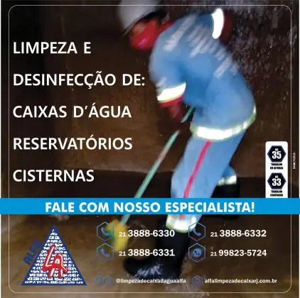 Desinfecção de Caixa D'água - Duque de Caxias