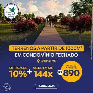 Loteamento Estância Beija Flor, Caldas MG. R$90.000, 00