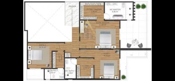 Casa Linda no MAISON DU PARC 4Dorm 4WC 4Vagas na garagem