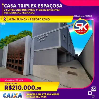 CASA TRIPLEX Areia Branca - Belford Roxo