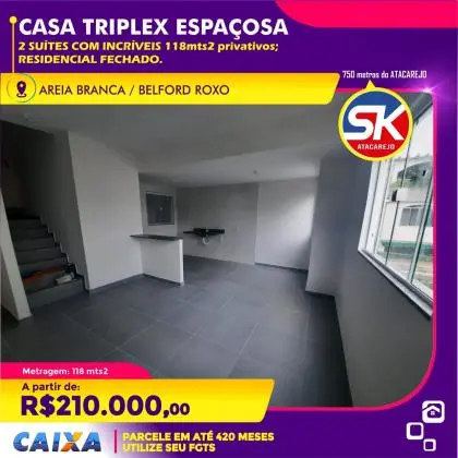 CASA TRIPLEX Areia Branca - Belford Roxo