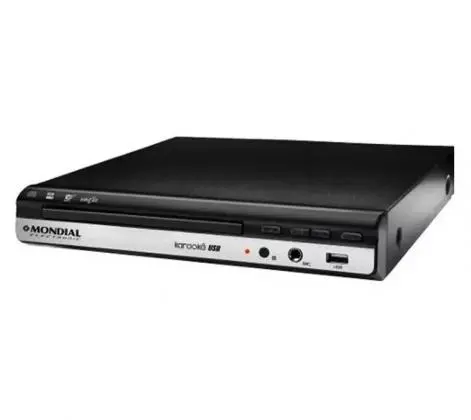 Dvd Player Mondial, Entrada Microfône Karaokê, Entrada Usb, Toca Mp3, Produto Brasileiro - Loja Eletrovendas