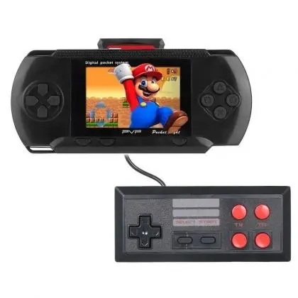 Game Console 8-bit Retro Portátil 132 Jogos em 1 + Cartucho com 28 Jogos e 1 Controle - Loja Eletrovendas