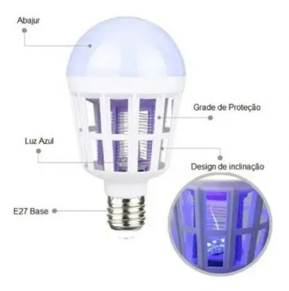 Lâmpada Mata Mosquito Led 12W Xzhang - Loja Eletrovendas