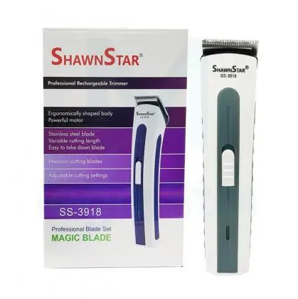 Máquina de Cortar Cabelo e Barba e Aparador de Pelos sem Fio Recarregável Shawnstar ss-3918 - Loja Eletrovendas
