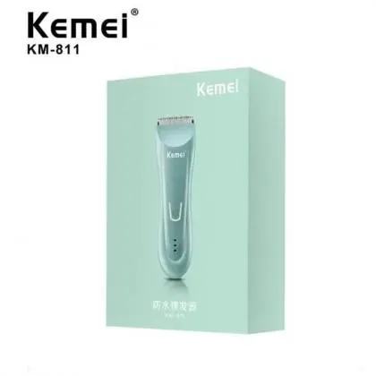 Máquina de Cortar Cabelo Infantil 100-240v Verde Kemei - KM-811 - Loja Eletrovendas