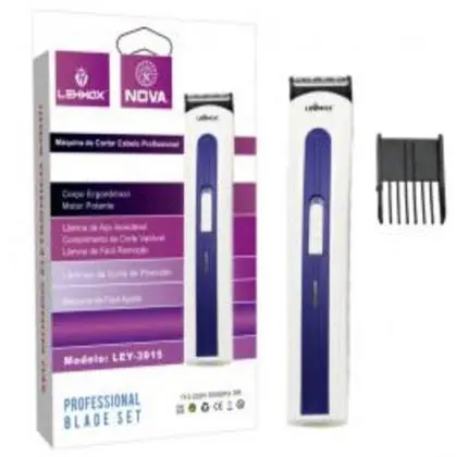 Máquina de Cortar Cabelo Sem Fio Recarregável Lehmox Nova 3915 - Loja Eletrovendas