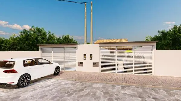 Vendo Casa Nova com piscina, 2 dorm. e  4 vagas na garagem