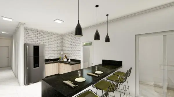 Vendo Casa Nova com piscina, 2 dorm. e  4 vagas na garagem