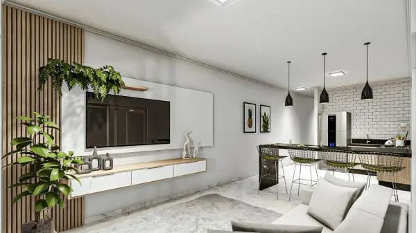 Vendo Casa Nova com piscina, 2 dorm. e  4 vagas na garagem