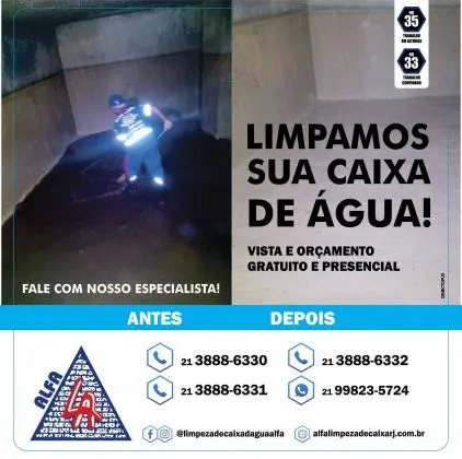 Limpeza de Reservatório - Teresópolis