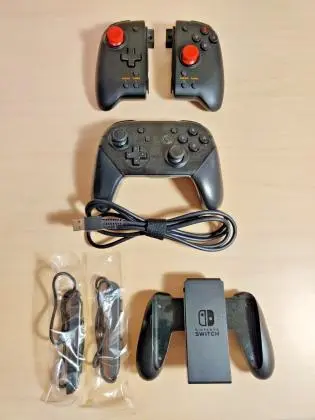 Nintendo Switch 32GB with Gray Joy‑Con + 6 Games, Pro Controller