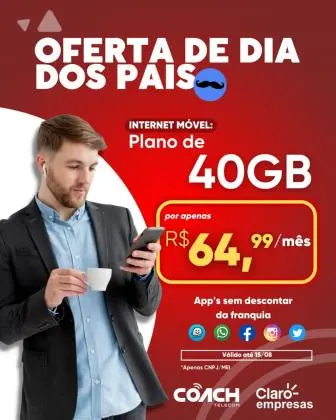 Oferta dia dos Pais Claro Empresas