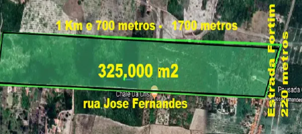 Terrenos para 25 lotes de Fortim, 120 m x 6 m com Escritura Notaria
