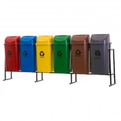 CONJUNTO COLETA SELETIVA 4 LIXEIRA 50 LITRS R$ 480, 00 PARA AS REVENDAS