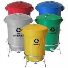 LIXEIRA DE 100 LITROS COM PEDAL R$ 185 PARA REVENDA