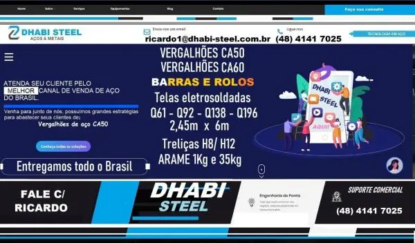 Vergalhao CA50 CA60 para construção Barras e rolos Entrega CIF gratis todo o nordeste