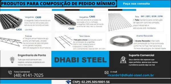 Vergalhao CA50 CA60 para construção Barras e rolos Entrega CIF gratis todo o nordeste