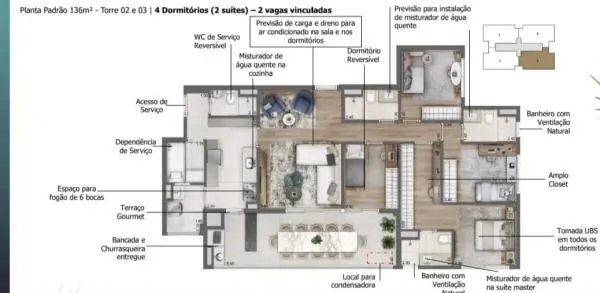 Apartamento 3 e 4 dormitórios Santo Amaro( Alto padrão )