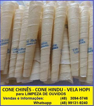 Venda de cone chinês (cone hindu) para limpeza dos ouvidos - Fabricação própria artesanal